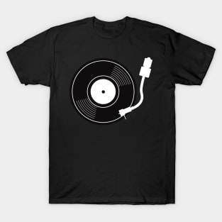 Record player turntable design with record T-Shirt